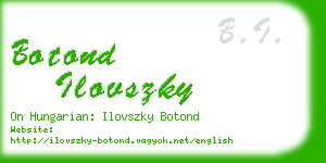 botond ilovszky business card